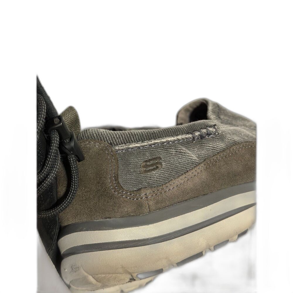 Skechers Elected Drigo Men's Relaxed Fit Charcoal Gray Canvas Loafers Size 10 - Picture 6 of 7